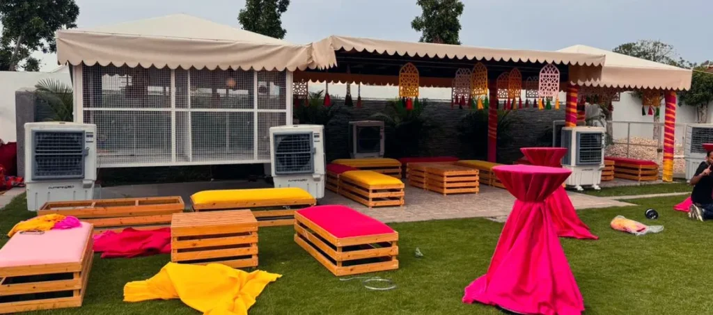 Air coolers in Dubai villa patio