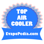 "Best Air Cooler in UAE" award for 2025 badge by Evapopedia